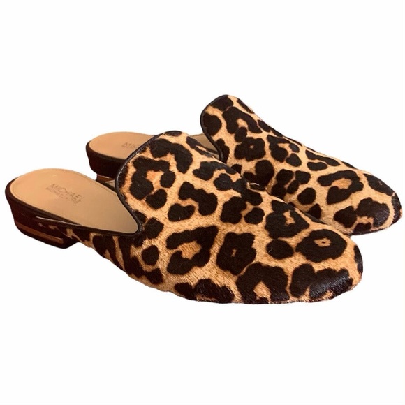 🐆 Michael Kors, Natasha Cheetah-Print Calf-Hair Slide Mules - Picture 9 of 16